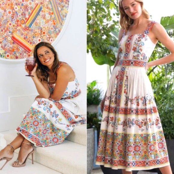 shoshanna almma printed dress